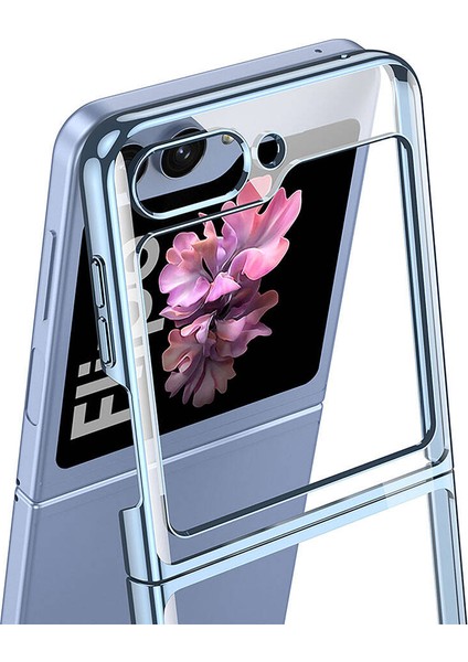 Samsung Galaxy Z Flip 6 Kılıf Renkli Kenarlı Arkası Şeffaf Sert Kipta Kapak fiyatları