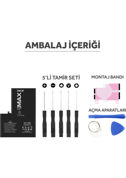 iPhone 14 Pro Max Uyumlu Mucize Batarya 4750MAH indirimleri