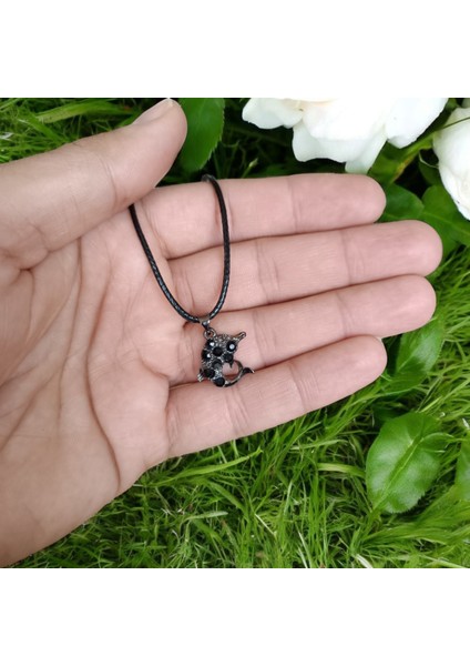 Kolye Metal Siyah Taşlı Balık Figürlü Kolye Sevgiliye Özel Hediye fırsatları