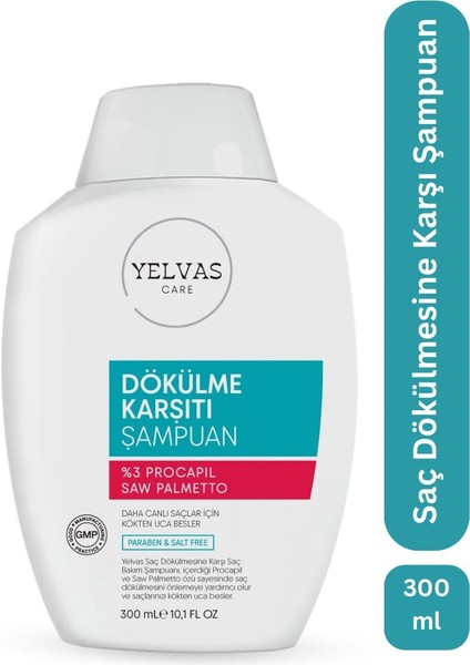 Yelvas Procapil, Saw Palmetto, ve Biotin Içerikli Saç Dökülmesine Karşı Şampuan 300 ml