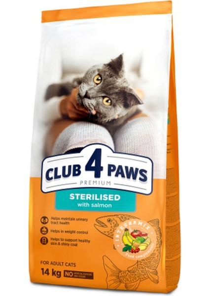 CLUB4PAWS Pre. Kısırlaştırılmış Somonlu Kedi 14KG 13