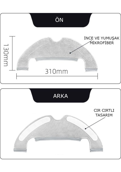 Küche & Haus Dreame D10S Plus Uyumlu Anafırça Yanfırça Toztorbası Mop Seti