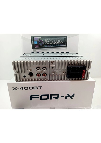 For-X Teyp – For-X Bluetoothlu , USB , Aux ve Radyo Çalar  4X60W Çift Amfi Çıkışlı ve 7 Renk Oto Teyp