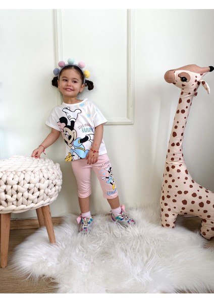 2'li Minni Kız Çocuk Şortlu Takım
