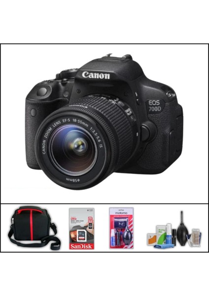 Eos 700 D + 18-55 mm Is Lens Dslr Fotoğraf Makinesi (Çanta + 32 GB Sd Kart + Temizlik Kiti Hediyeli)