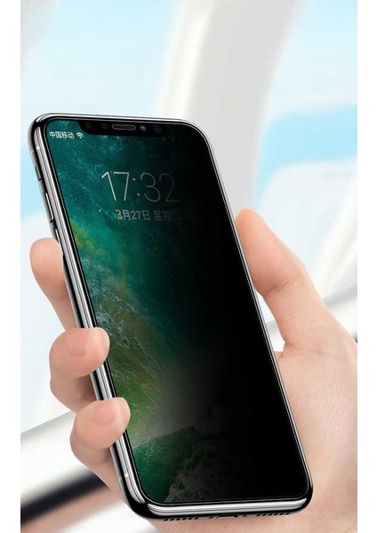 Apple iPhone 11 Pro Max Uyumlu Ahize Toz Önleyicili Mat Privacy Temperli Hayalet Ekran Koruyucu