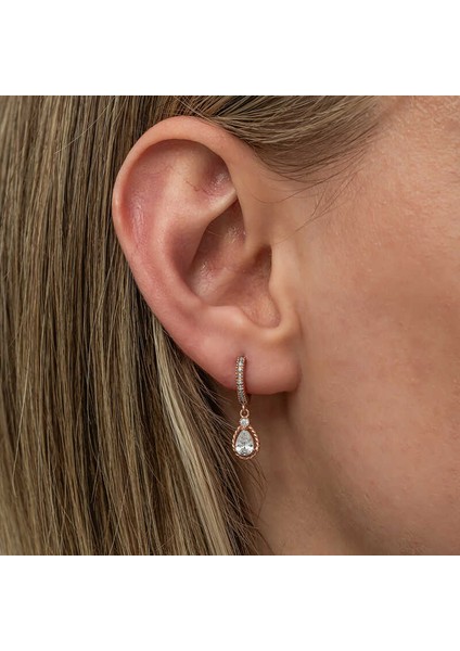 Gümüş Sallantılı Rose Damla Kadın Küpe fiyatları