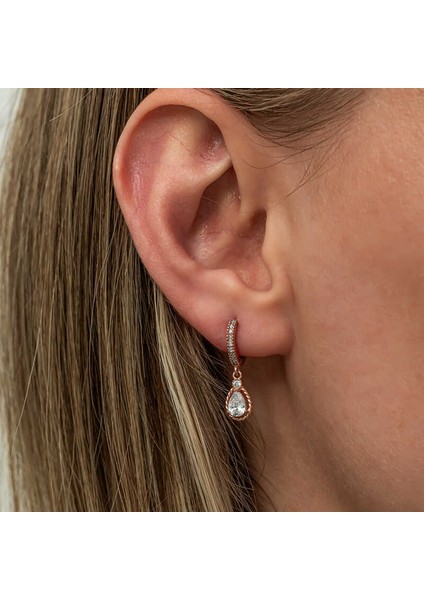 Gümüş Sallantılı Rose Damla Kadın Küpe fırsatları