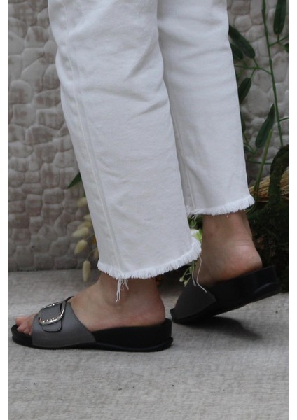 Oliva-8 Platin Rahat Ortapedik Kadın Terlik fırsatları