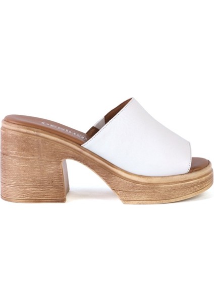 Kadın Deri Topuklu Terlik modelleri