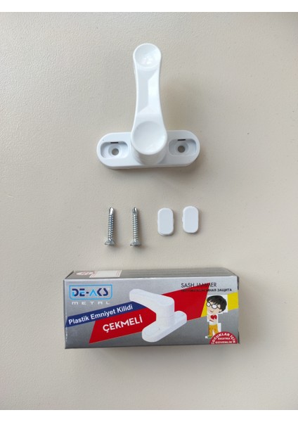 Pvc Pimapen Pencere Cam Balkon Kapısı Güvenli Emniyet Kilidi Çocuk Emniyet Mandalı 5 Adet (Plastik)