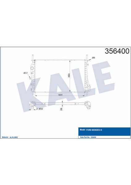 Motor Su Radyatoru Mondeo 2.0tdci 2.2tdci 01 07 Klimali 12