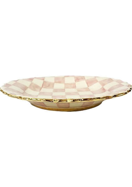 Damalı Pink 31CM Lenger Tabak