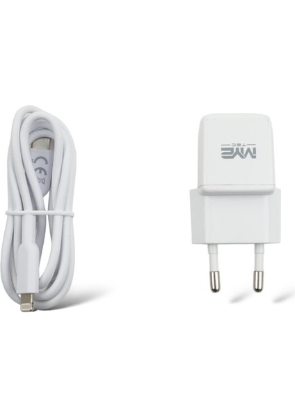 My2 Tec 2'si 1 Arada Şarj Seti Apple IPhone 14 Lightning Usb-C Için Şarj Kablosu Siyah 20W 3A 100CM