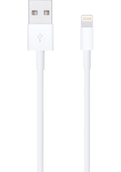 M2 Tec 2'si 1 Arada Şarj Seti Apple iPhone Ipod ve iPad Modelleri Lightning Usb-A Için Şarj Kablosu Beyaz 5W 1A 100CM