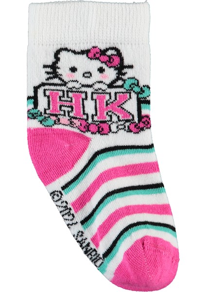 Hello Kıtty Kız Çocuk 3'lü Çorap 3-11 Yaş Pembe