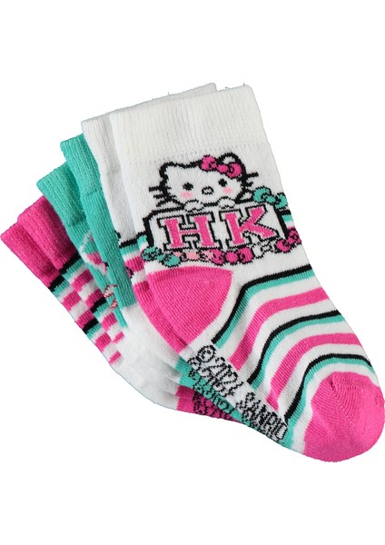 Hello Kıtty Kız Çocuk 3'lü Çorap 3-11 Yaş Pembe fırsatları