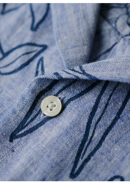 Normal Çok Renkli Desenli Erkek Gömlek M4010810A1WB_OPEN Collar Prınt Lıne modelleri