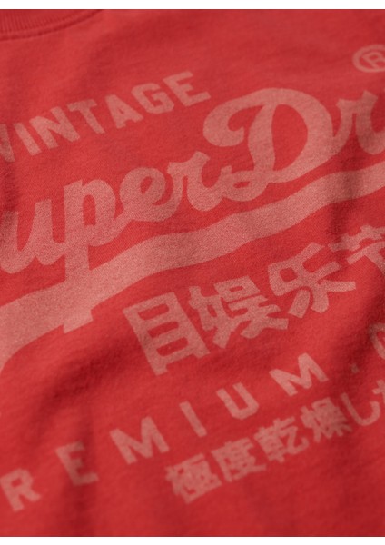 Bisiklet Yaka Baskılı Kırmızı Erkek T-Shirt M1011895A9QZ_CLASSIC Vl Herıtage T fırsatları