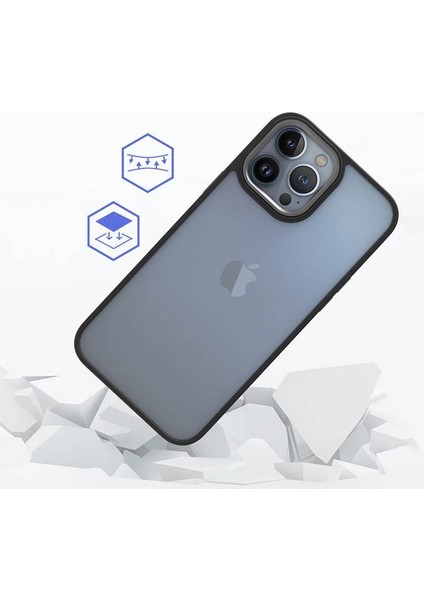Apple iPhone 13 Pro Max Uyumlu Inci Kılıf Kenarı Silikon Arkası Sert P.c Zore Flora Kapak