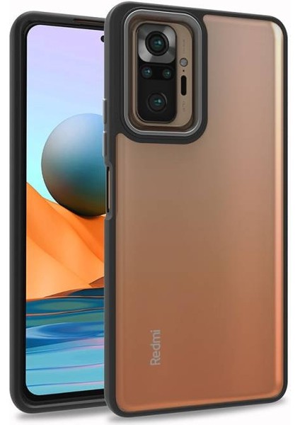 Xiaomi Redmi Note 10 Pro Uyumlu Inci Kılıf Kenarı Silikon Arkası Sert P.c Zore Flora Kapak