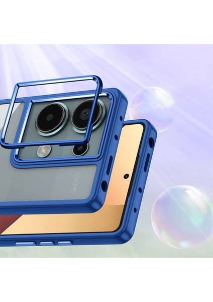 Xiaomi Redmi Note 13 Pro 4g Uyumlu Inci Kılıf Kenarı Silikon Arkası Sert P.c Zore Flora Kapak