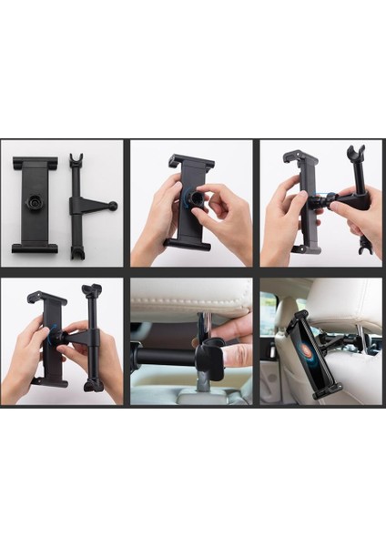 Backseat Araç Arka Koltuk 12.9 Inch Tablet Tutucu Araç Telefon Tablet Tutucu 360 Döner Başlık