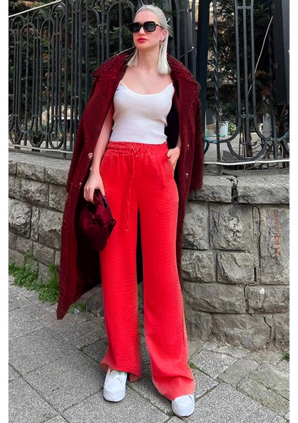 Kadın Beli Lastikli Günlük Kullanışlı Palazzo Pantolon fiyatları