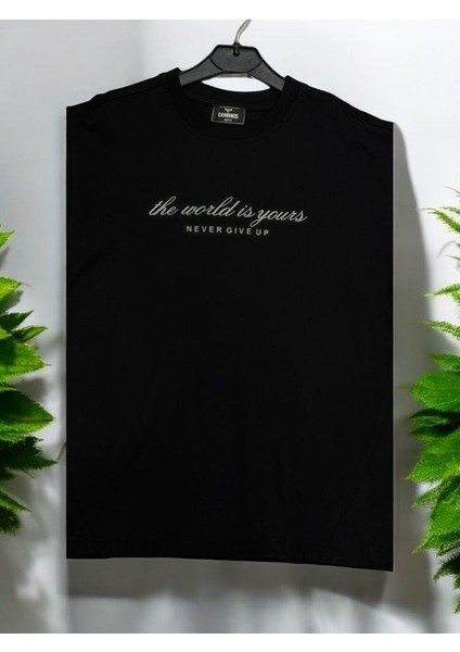 Erkek Çocuk Never Give Up Yazılı Pamuklu Tshirt indirimleri