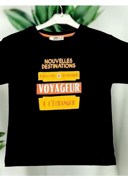 Erkek Çocuk Lemonde Baskılı Pamuklu Tshirt modelleri