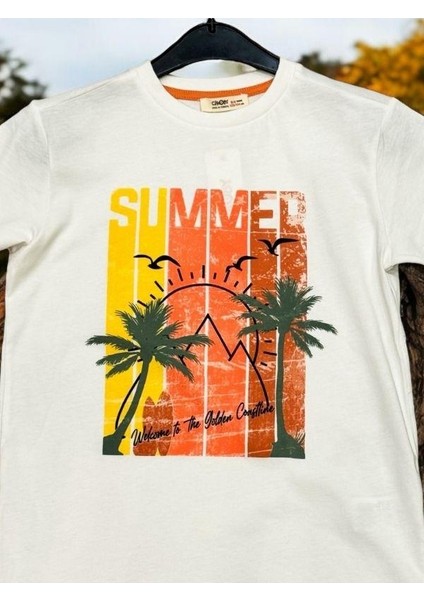 Erkek Çocuk Pamuklu Summer Yazılı Tshirt