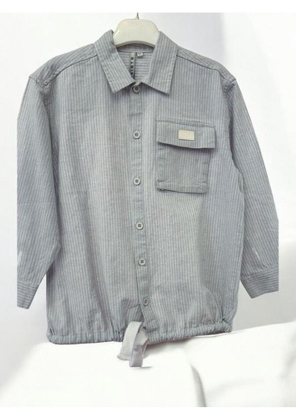 Erkek Çocuk Yazlık Çizgili Cep Detaylı Gömlek fiyatları