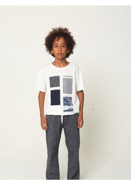 Erkek Çocuk Yama Detaylı T-Shirt modelleri