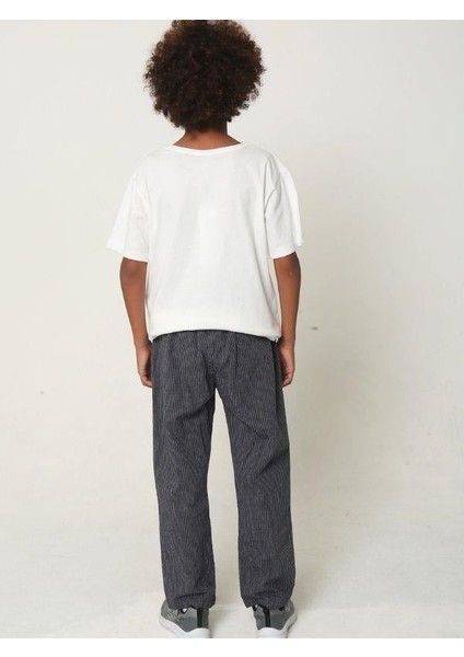 Erkek Çocuk Keten Çizgili Beli Lastikli Pantolon fiyatları