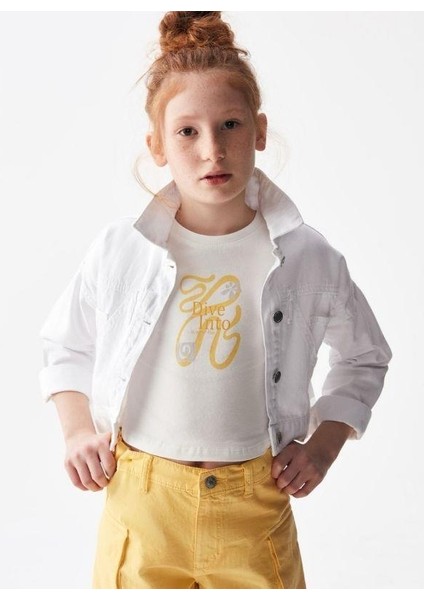 Kız Çocuk Çift Cep Detaylı Ince Kot Ceket fiyatları
