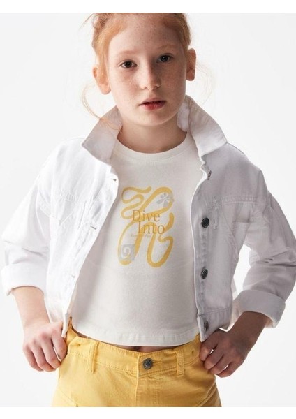 Kız Çocuk Çift Cep Detaylı Ince Kot Ceket fırsatları