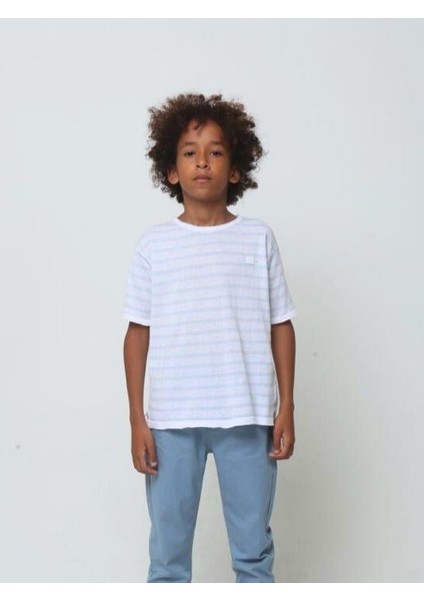 Erkek Çocuk Bisiklet Yaka Çizgili T-Shirt fırsatları