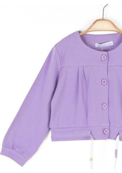 Kız Bebek Pamuklu Belden Büzgülü Düğmeli Hırka modelleri