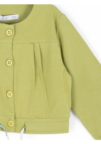 Kız Bebek Pamuklu Belden Büzgülü Düğmeli Hırka fiyatları