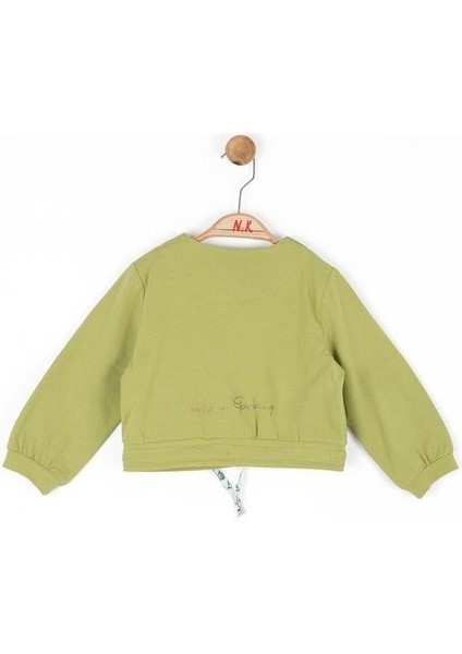 Kız Bebek Pamuklu Belden Büzgülü Düğmeli Hırka modelleri