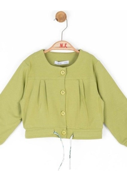 Kız Bebek Pamuklu Belden Büzgülü Düğmeli Hırka fırsatları