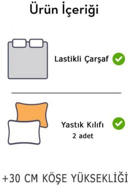 Goldenfull Çift Kişilik Akfil Lastikli Çarşaf Takımı fiyatları