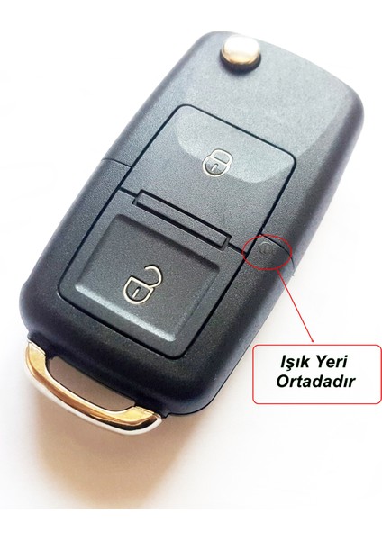 Volkswagen Polo Golf 5 Jetta A5 Passat Anahtar Kabı Kumanda Kabı Oto Anahtarlık 2 Tuşlu Logolu fiyatları