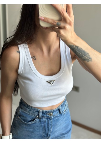 Prd Beyaz Crop Atlet