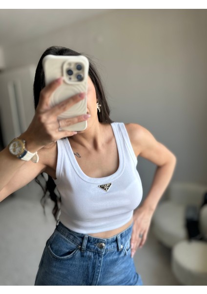 Prd Beyaz Crop Atlet