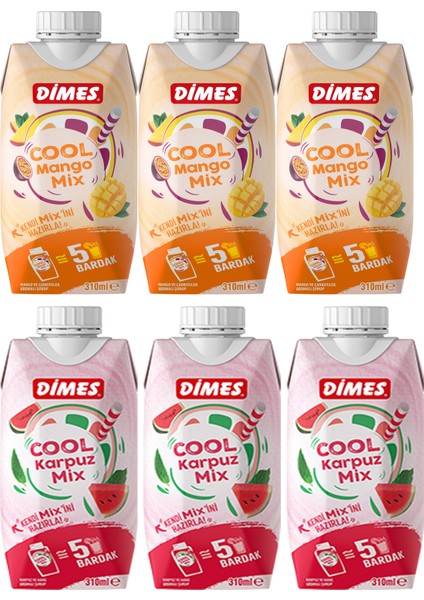 Cool Mix Mango 310 ml 3ADET , Karpuz Mix 3 Adet