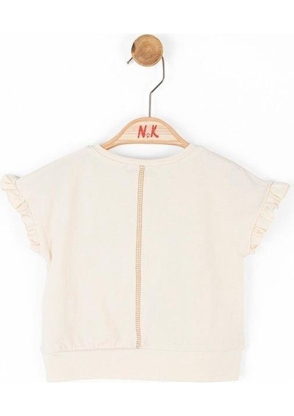 Kız Bebek Kolları Fırfırlı T-Shirt
