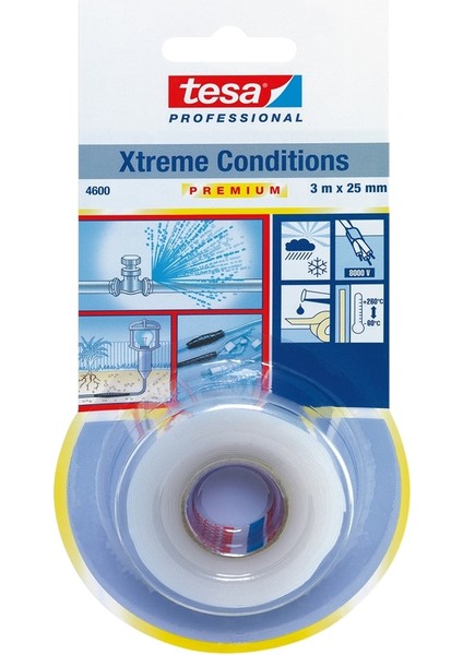 Tesa 4600 Xtreme Tamir Bandı Şeffaf 12BAR Basınç ve -65°c ile +260°C Sıcaklık Dayanımlı Yalıtım Bant
