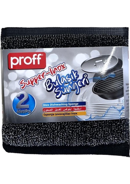 Proff Supper Inox Bulaşık Süngeri - 2!li Paket