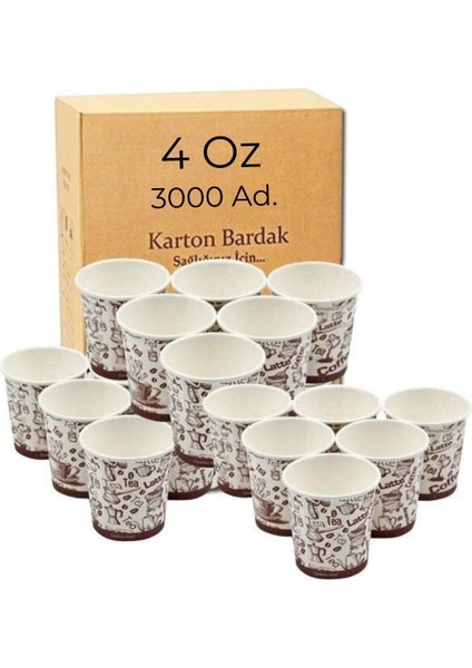 4 Oz Karton Bardak 3000 Ad. Koli